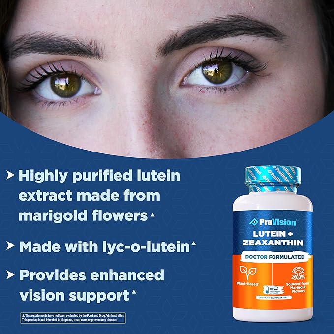 ProVision Lutein & Zeaxanthin Supplements Plant-Based 30 Capsules