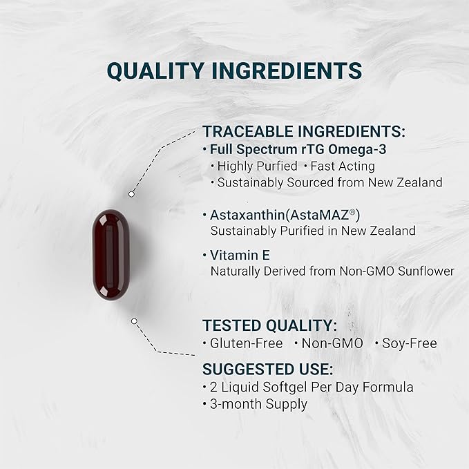 Naturalis Ultimate rTG Omega 3 Fish Oil 1800mg from Wild New Zealand Tuna - Full Spectrum Omega3s EPA, DHA & DPA - Sustainably Sourced, Non-GMO, Gluten Free - 180 Softgels