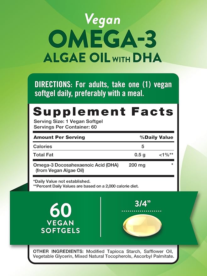 Nature's Truth Vegan Omega 3 Supplement 60 Softgels