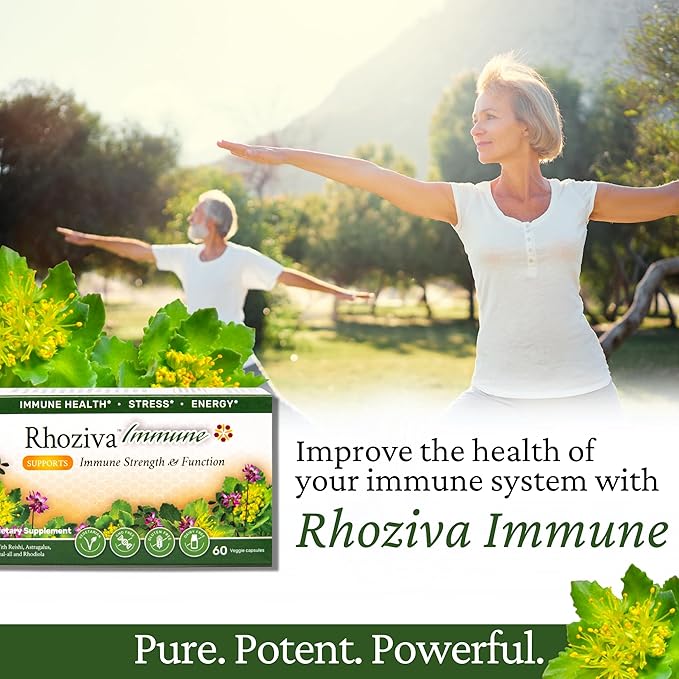 Immune Support, Energy Booster with Vitamin C, D3 and Zinc Supplement, Rhodiola Rosea, Reishi Mushroom Extract, Astragalus, Overall Wellness and Daily Habit - 60 Capsules
