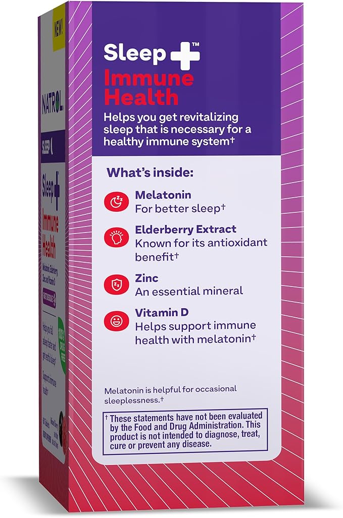 Natrol Sleep + Immune Health Melatonin 6mg with 60 Mixed 60 Day