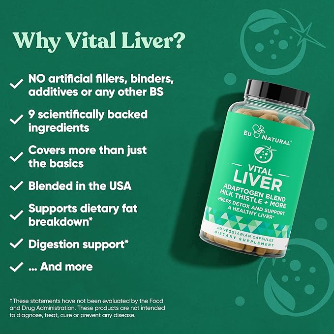 Vital Liver Cleanse Detox & Repair 9-in-1 Liver 60 Vegetarian