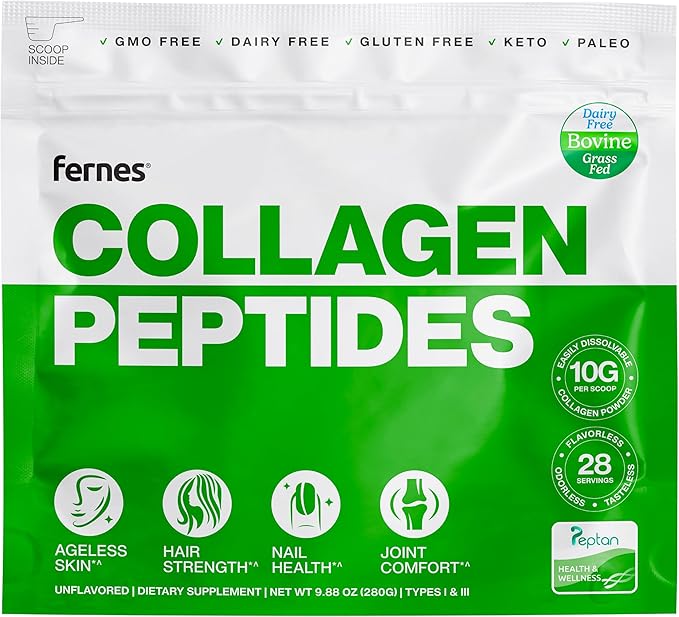 Hydrolyzed Collagen Peptides Supplement for Women 28 Servings, 9.88 oz,