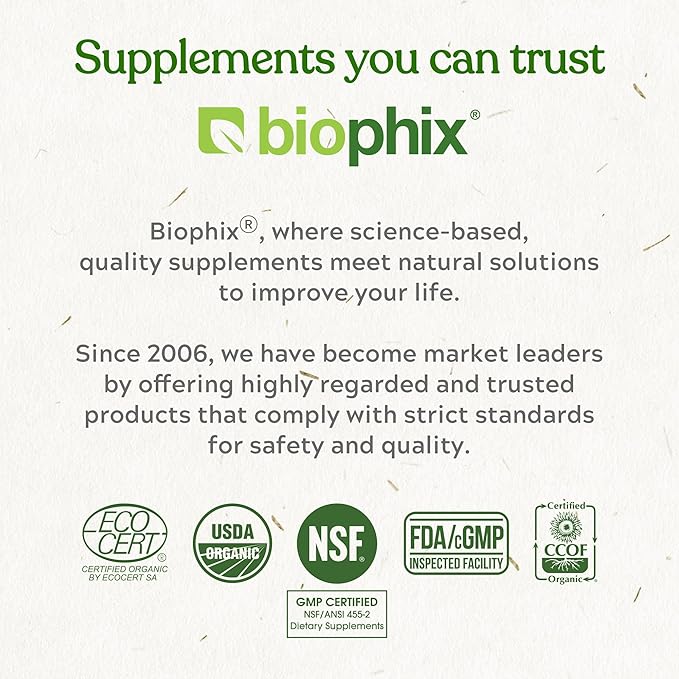biophix Milk Thistle USDA Organic 30:1 7500 mg 180 Veggie