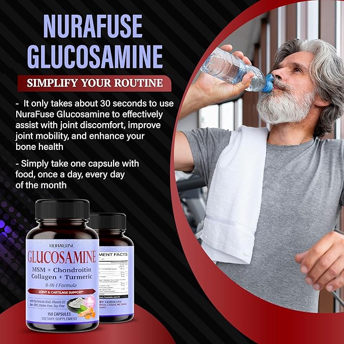 GLUCOSAMINE 9-in-1 Formula D3 Non-GMO,