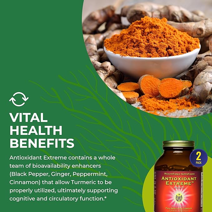 HealthForce SuperFoods Antioxidant Extreme - 360 Vegan Capsules (Pack of 2)
