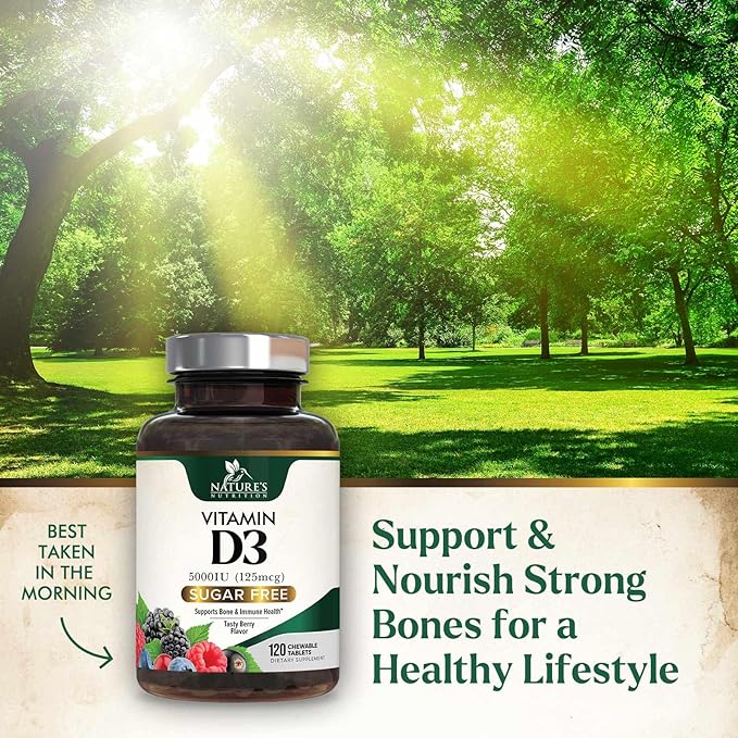 Vitamin D3 5000 IU (125 mcg) 120 Chewable
