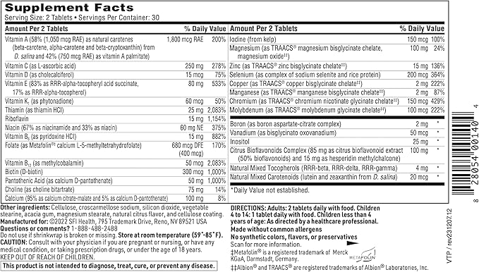 Klaire Labs Vitaprime (60 Tablets)