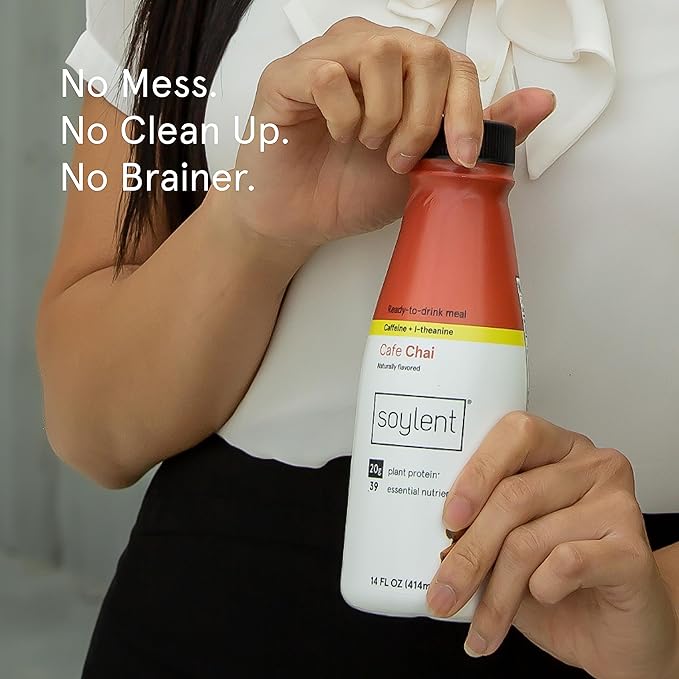 Soylent Complete Nutrition Gluten-Free Vegan Protein 14 Oz, 12 Pack