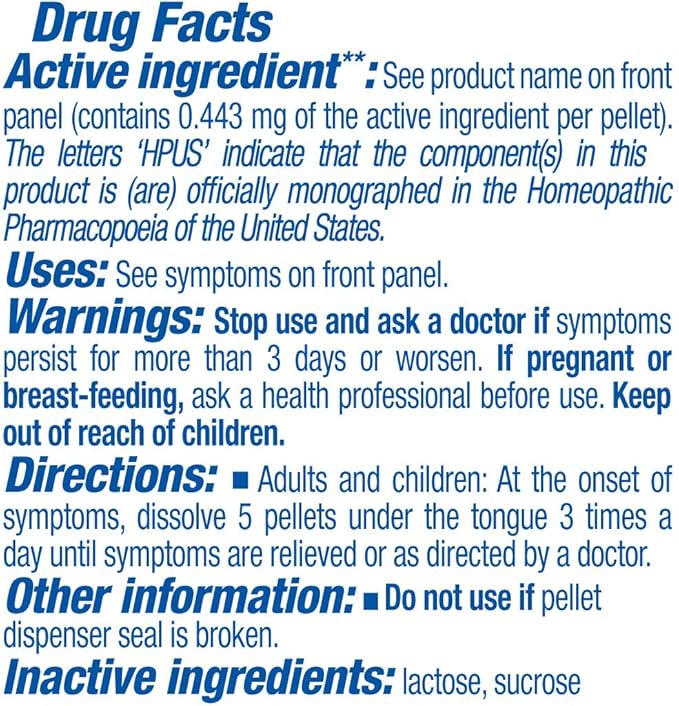 Boiron Sambucus Nigra 200ck Homeopathic Elderberry 3 Tubes 80 Pellets, 3 Count