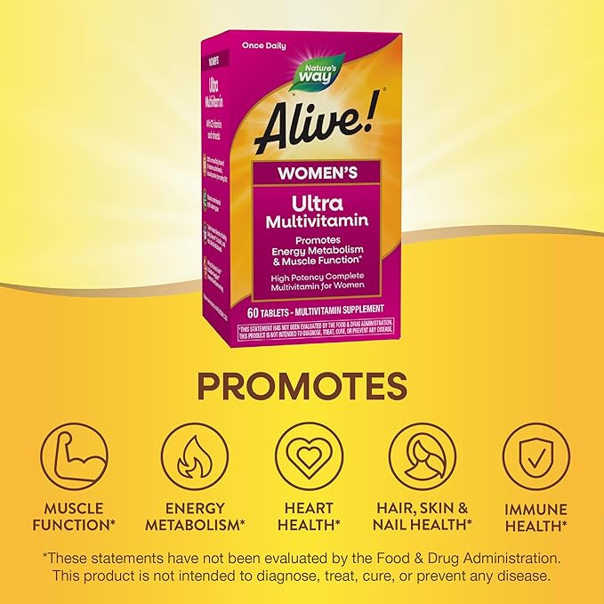 Nature's Way Alive! Women's Daily Ultra B12, 60 60 Tablets