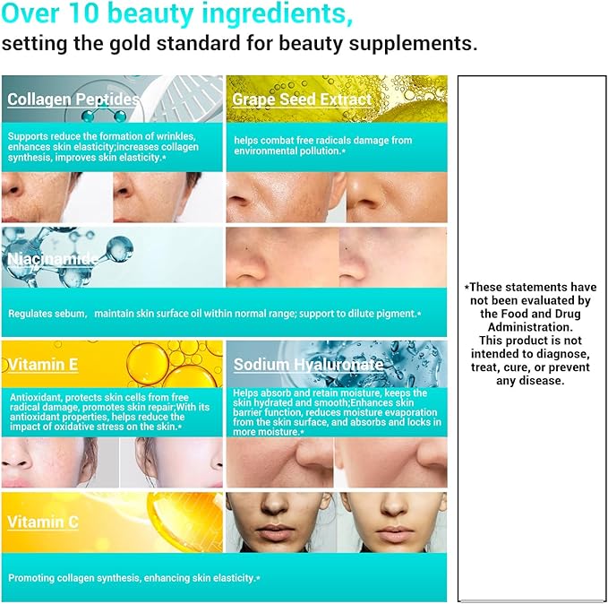 Collagen Peptides for Women, Beauty Vitamin D3, Probiotics 120 Tablets