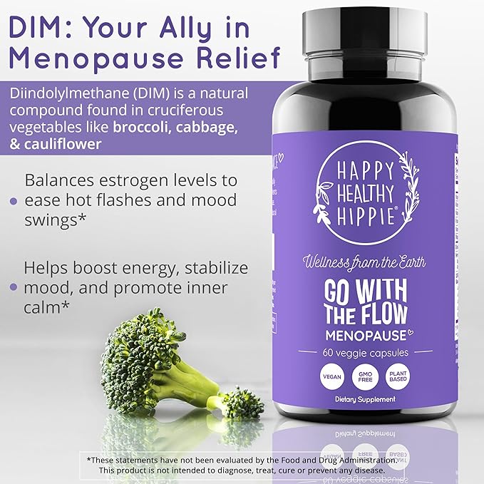 Menopause Supplements for Women – DIM + Probiotics | Estrogen Metabolism & Hormone Balance Support | Perimenopause Relief | Hot Flashes, Mood Swings & Night Sweats | Magnesium Oxide, Dong Quai | 60 Ct