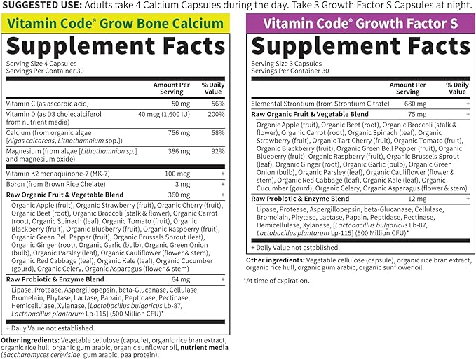 Garden of Life Calcium Supplement K2 MK7, MK7, Vitamin D3 & 30 Day