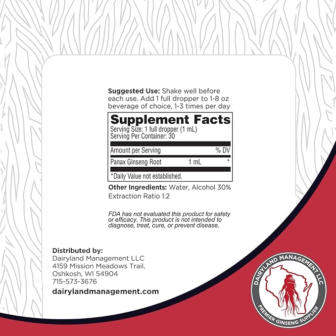 Dairyland Red Ginseng Extract 2 FL oz