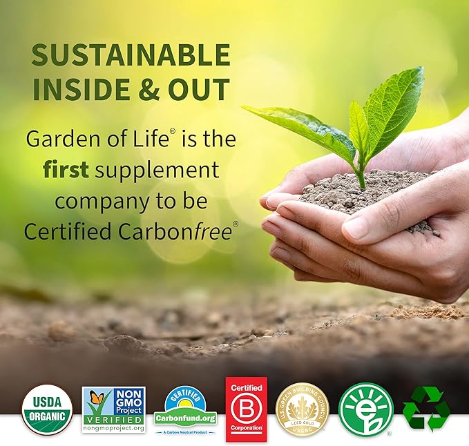 Garden of Life Fiber Supplement, Raw 30 Servings, 15 Organic Omega-3 ALA, 4g Soluble 5g Insoluble