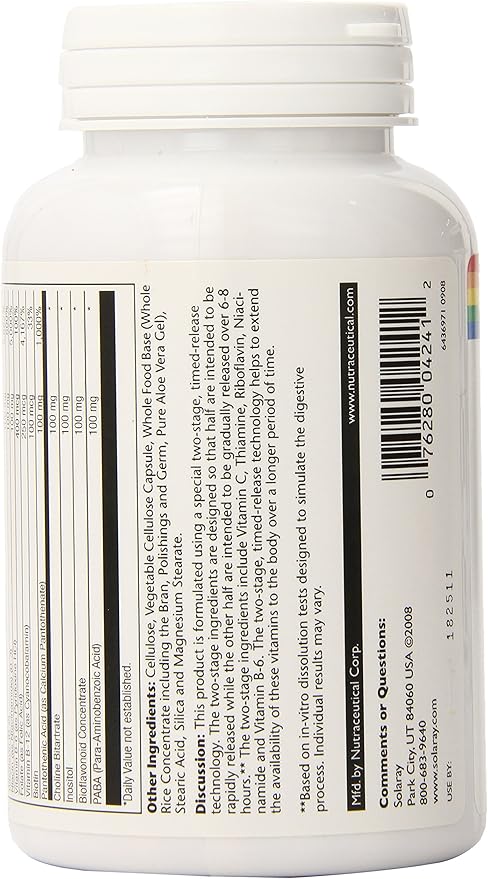 Solaray Mega B Stress Two Stage 120 Count