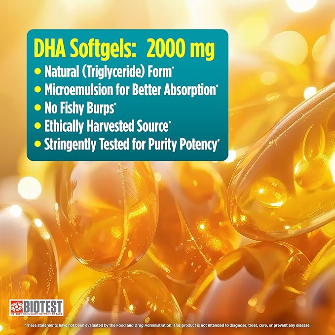 Biotest Flameout DHA-Rich Fish Oil 4200 mg 3-180 Softgels (60 Day