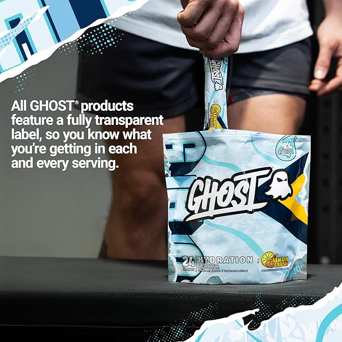 GHOST Hydration Packets, Lemon Crush, 24