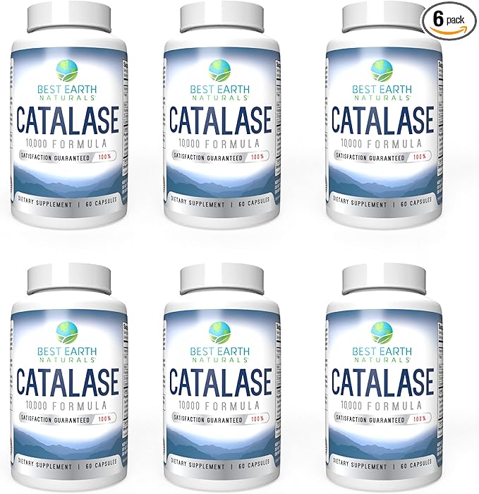 Six Pack of Catalase 10,000 Formula 360 Capsules (180-day Supply)