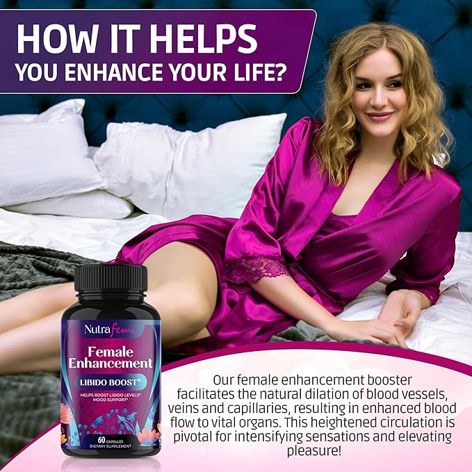 Libido Booster for Women Fast Acting - Female Libido Booster for Hormonal Balance, Mood & Drive - with Maca Root, Ginseng, Tribulus, Gingko & Ashwagandha - 60 Capsules