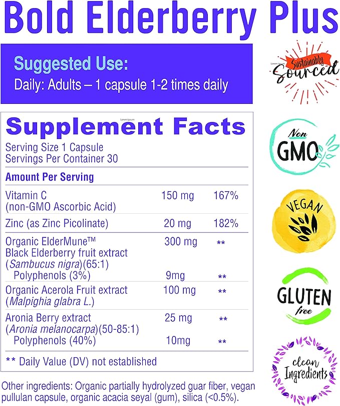 Elderberry Plus - 65x Concentrated Black 30 Vegan
