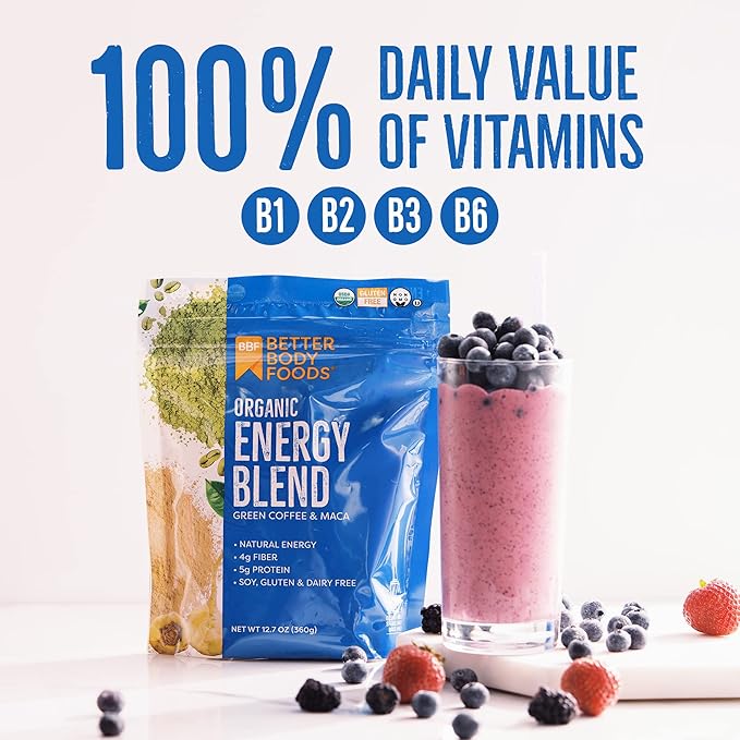 BetterBody Foods Organic Energy Blend, Plant-Based 12.7 Ounces