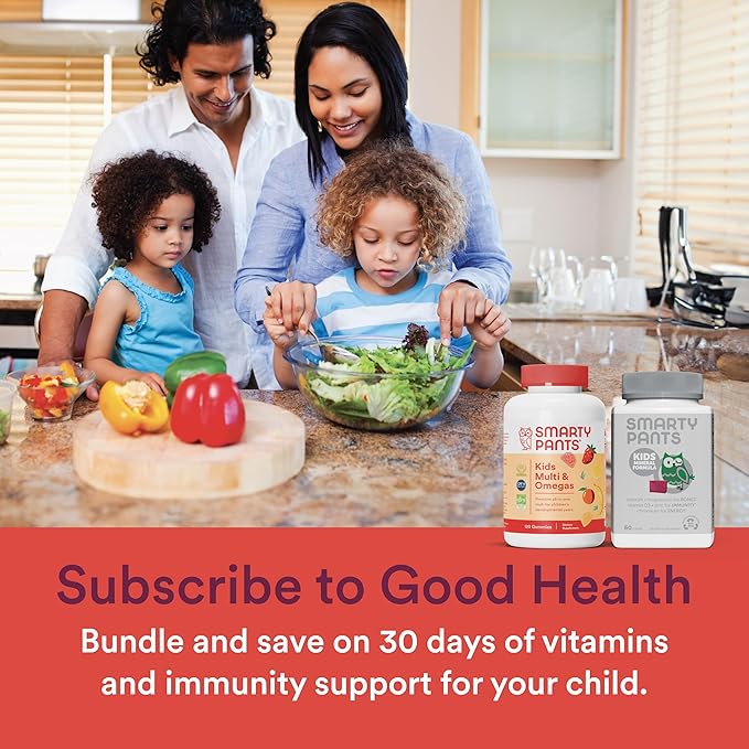 SmartyPants Kids Multivitamin Gummies & Kids 3 Fish 30 Day