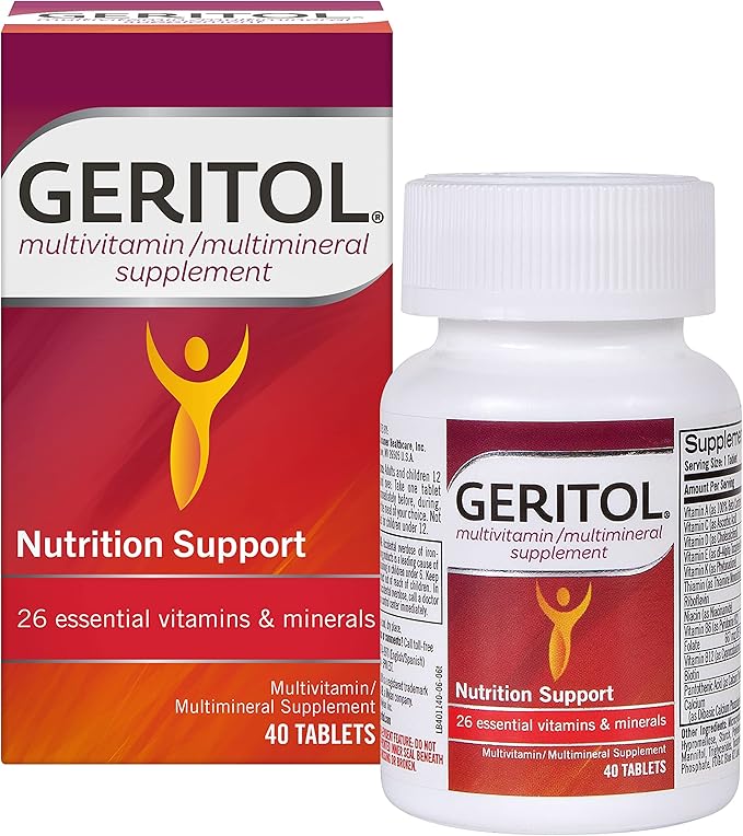 Geritol, Multivitamin Supplement, Contains B-Vitamins, Antioxidants, 26 Essential 40 Tablets