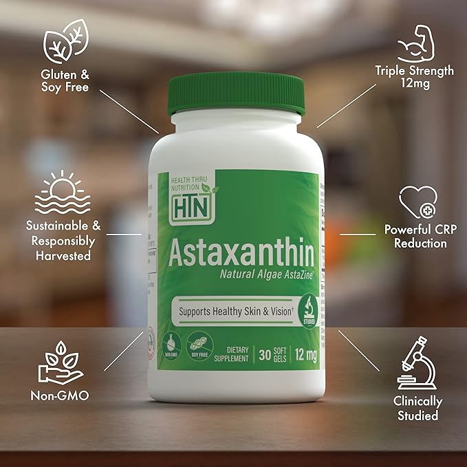 Health Thru Nutrition Astaxanthin Triple Strength 12mg 30 30 Softgels