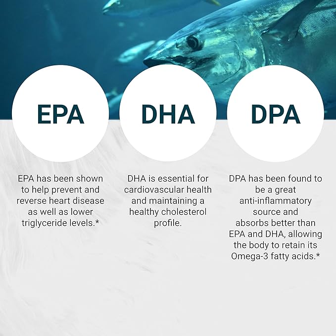 Naturalis Ultimate rTG Omega 3 Fish Oil 1800mg from Wild New Zealand Tuna - Full Spectrum Omega3s EPA, DHA & DPA - Sustainably Sourced, Non-GMO, Gluten Free - 90 Softgels