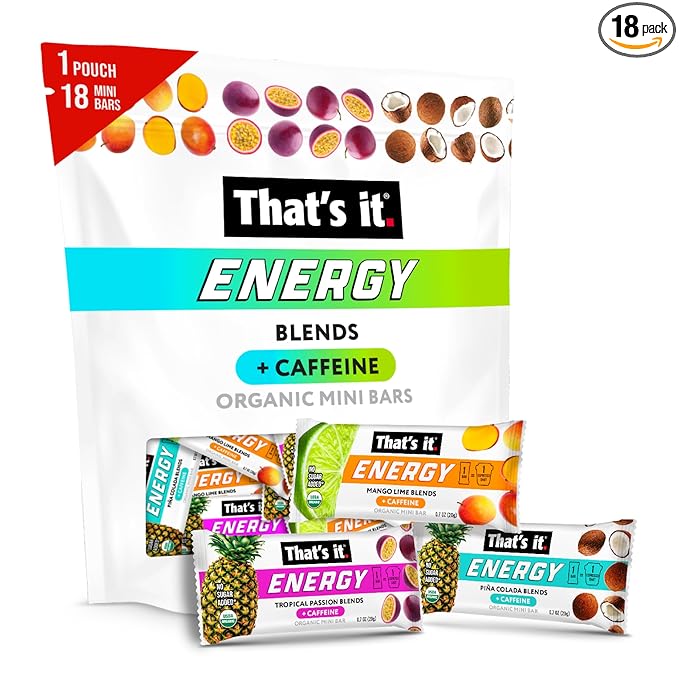 That's it. Fruit Blends Energy Bar - 18 Count Variety Pack (6 each of Tropical Passion, Mango Lime, Pina Colada)