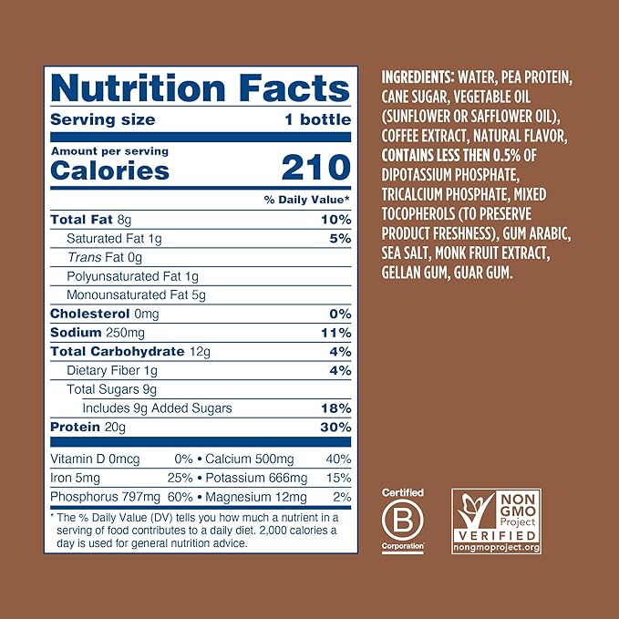 Ripple 12 oz Protein Shakes (12 12), Coffee)