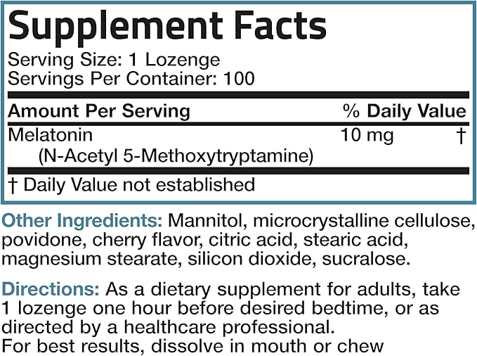 Bronson Melatonin 10mg Fast Dissolve Cherry 100 Count