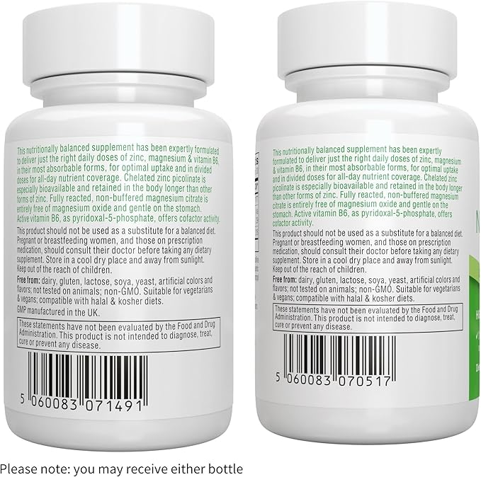 Neurobalance, High Absorption Zinc Magnesium B6 24mg, Oxide-Free B6, 240 240 Tablets,