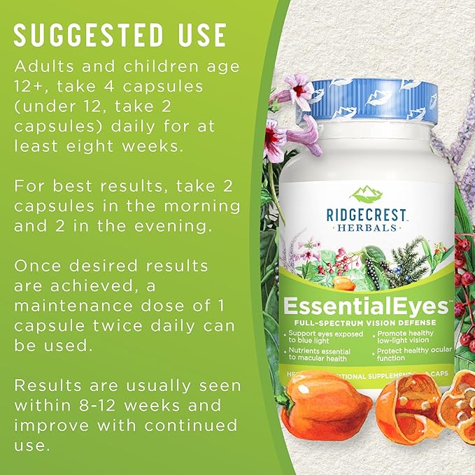 Ridgecrest Herbals EssentialEyes, Natural Eye Vitamin (120 Vegan 30 Serv)
