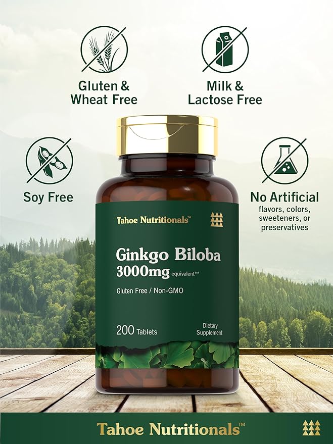 Carlyle Ginkgo Biloba 3000mg Per 200 Tablets