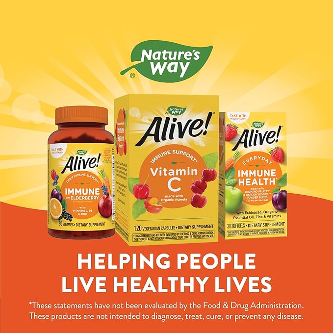 Nature's Way Alive! Vitamin C Supplement 120 Capsules