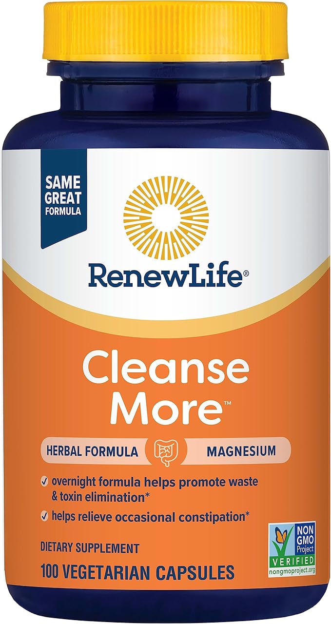 Renew Life Detox Cleanse More, Reduces 100 Capsules