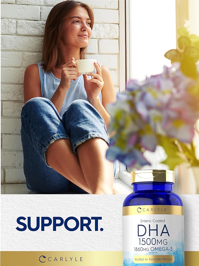 Carlyle DHA Supplement 1500mg 180 Softgels Omega-3 Supplement