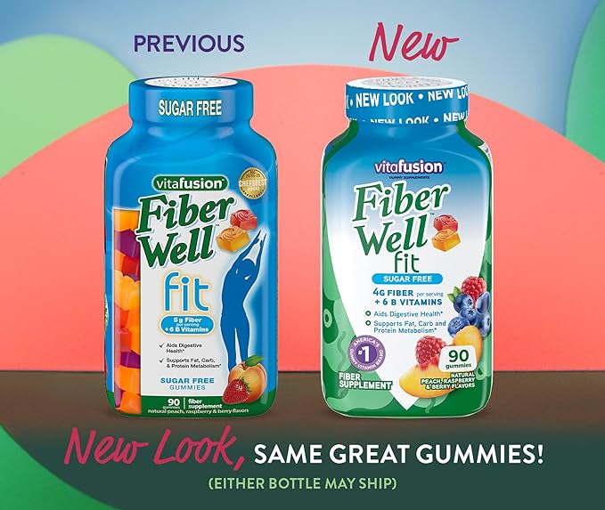 Vitafusion Fiber Well Fit Gummies Supplement, 90 Count