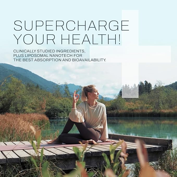 Immune Formula+ 7-in-1 Liposomal Wellness Blend with Powerful Antioxidants, Vitamins C, D, A, E, K1, K2, and Elderberry | Vegan | Gluten Free | Non-GMO | CGMP Certified