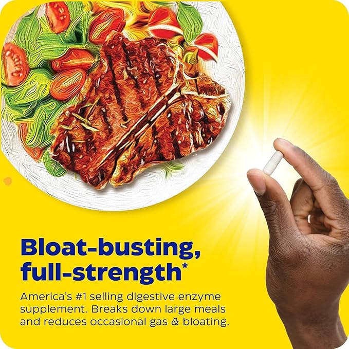 Enzymedica Digest Gold + ATPro, Maximum Strength Digestive Enzymes, Helps Digest Large Meals for Instant Bloating Relief, 240 Count