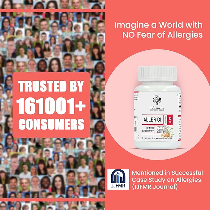 Aller-GI, Natural Ayurvedic Medicine for Runny 60 Vegetarian (2 Month 500mg per