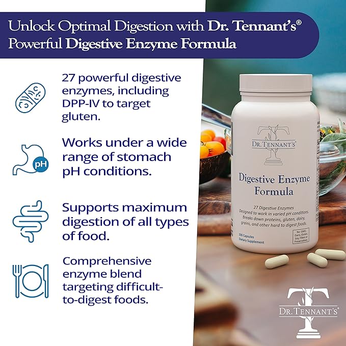 Dr Tennant's - Digestive Enzymes Formula 2x DPP-IV 200 Count