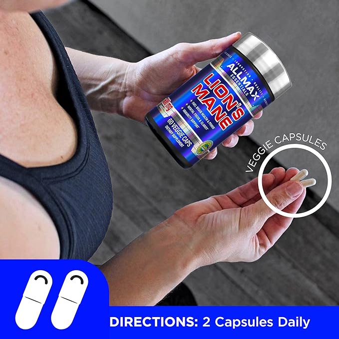 ALLMAX Lion’S Mane - 60 Veggie Capsules - Advanced Nootropic - 30 Servings