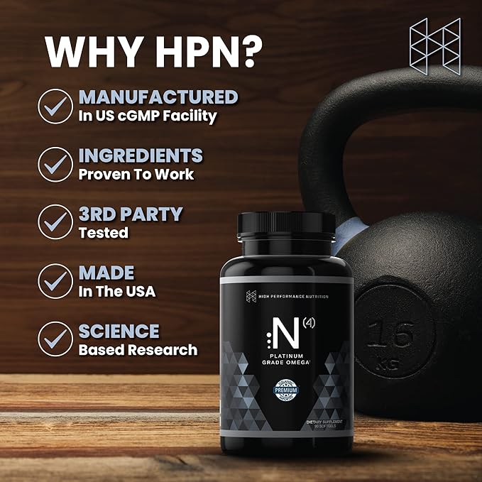 HPN N(4) Icelandic Omega-3 Fish Oil, 3,000 mg 90 Softgel