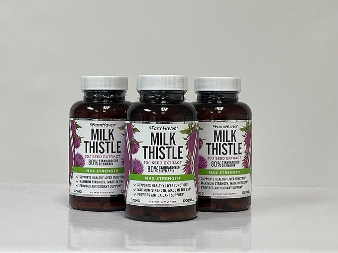 FarmHaven Pure Milk Thistle, Thistle Milk 11250mg (360 (360 Count 3))