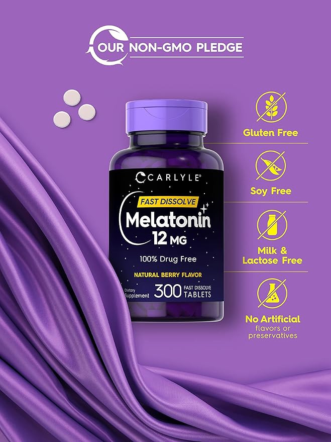Carlyle Melatonin 12 mg Fast Dissolve 300 Tablets