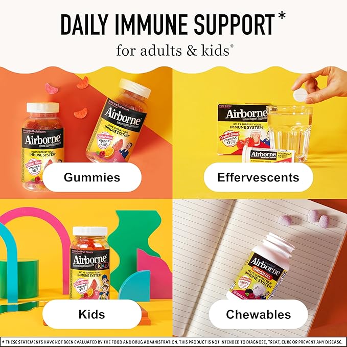 Airborne 1000mg Vitamin C with Zinc, 30 Fizzy